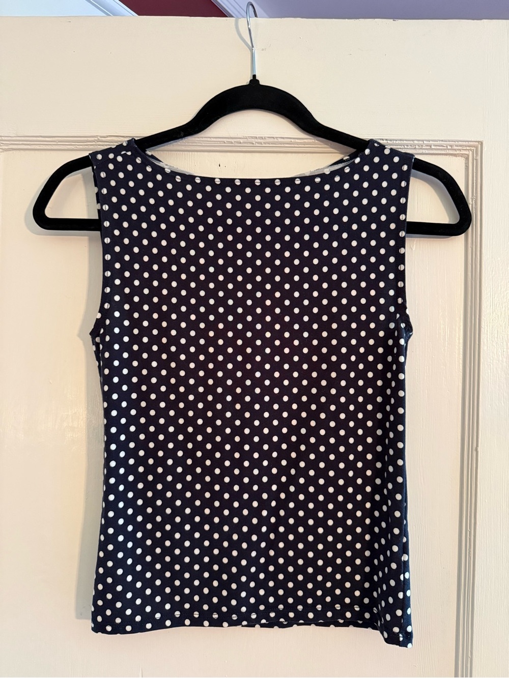 Reformation Navy and White Polka Dot Top - Picture 2 of 3